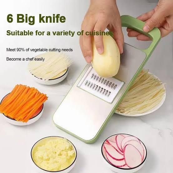 5 In 1 Multifunction Vegetable Cutter, Vegetable Slicer, Stainless Steel Vegetable Cutter With Hand Protectors, Vegetable Grater